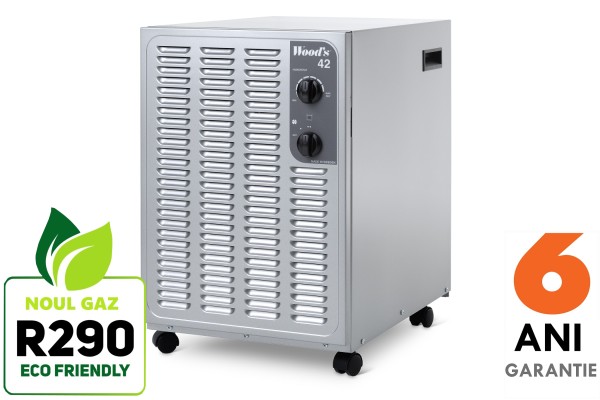 Dezumidificator si purificator Woods SW42FM Suedia filtru SMF, 2 trepte ventilator, suprafata 190, mp garantie 6 ani